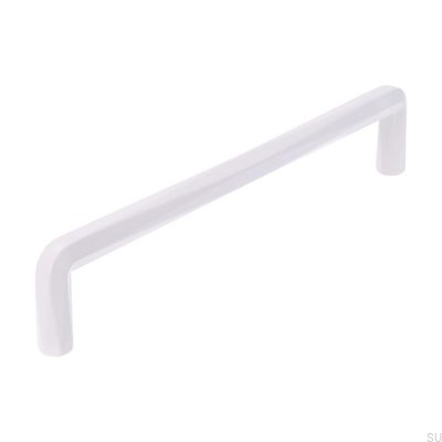 Elongated furniture handle 2481 160 Metal White Matt