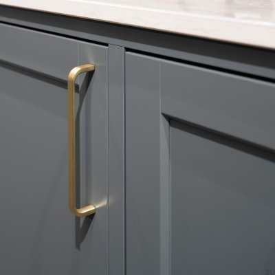 Elongated furniture handle Grace 160 Gold Brushed