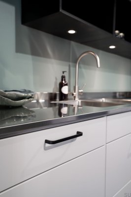 Elongated furniture handle Grace 160 Metal Black Matt