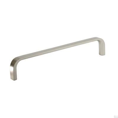 Elongated furniture handle Grace 160 Silver Brushed