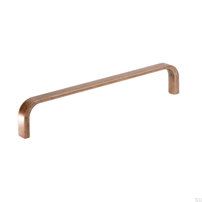 Elongated furniture handle Grace 160 Antique Copper