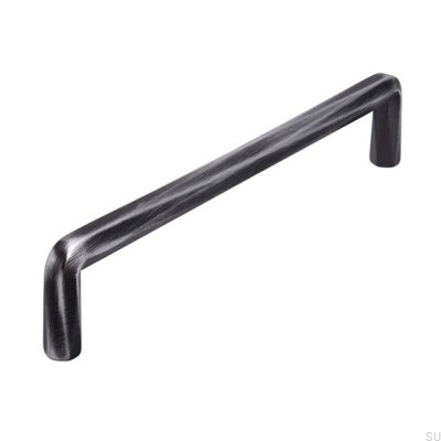 Elongated furniture handle 2481 160 Antique Silver