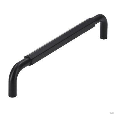 Elongated furniture handle 2482 160 Metal Black Matt