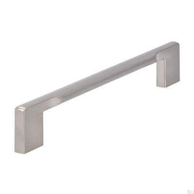 Elongated furniture handle 2496 160 Brushed silver