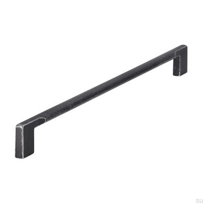 Oblong furniture handle 2496 320 Antique Iron