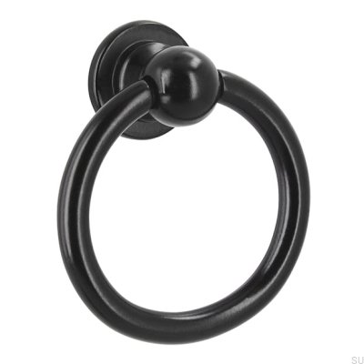 Round furniture handle 2499 Metal Black Matt