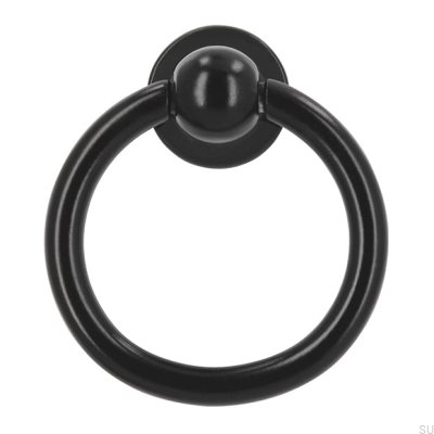 Round furniture handle 2499 Metal Black Matt
