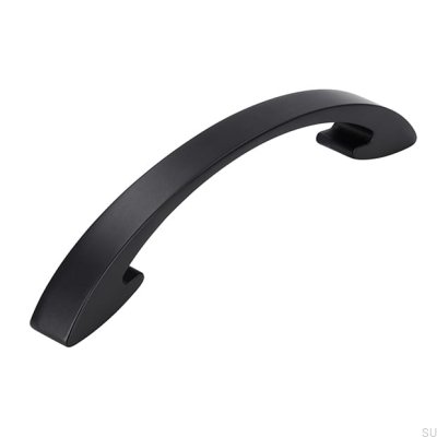 Elongated furniture handle 2502 128 Metal Black Matt