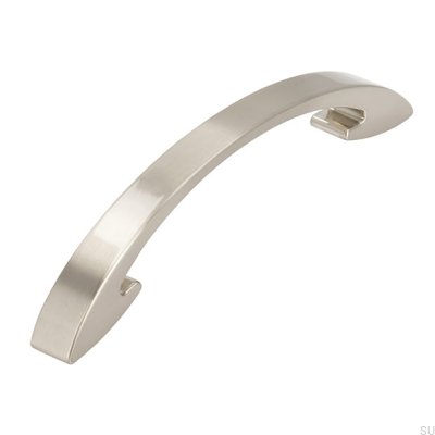 Elongated furniture handle 2502 128 Brushed silver