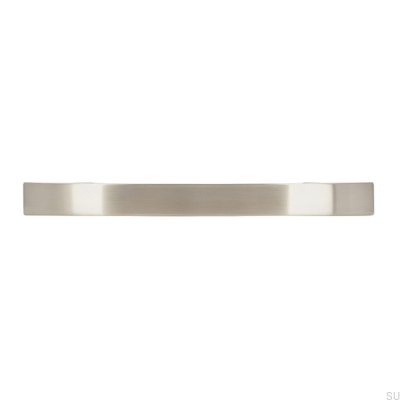 Elongated furniture handle 2502 128 Brushed silver