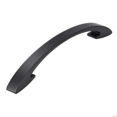 Elongated furniture handle 2502 160 Metal Black Matt