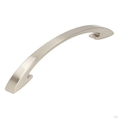 Elongated furniture handle 2502 160 Brushed silver