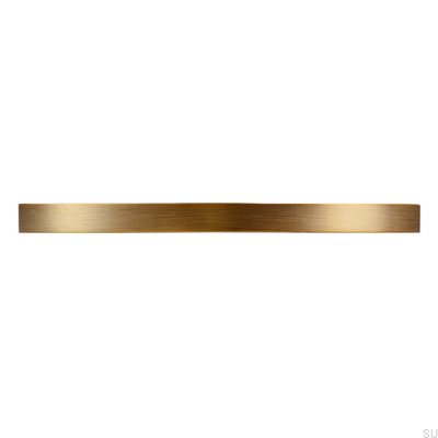 Elongated furniture handle 2502 160 Antique Gold Brushed