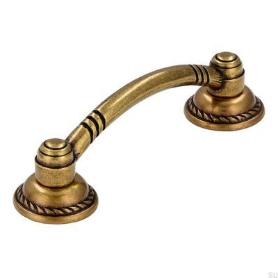 Elongated furniture handle 812 64 Antique Bronze