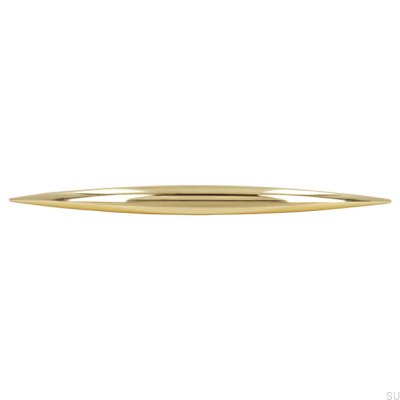 Elongated furniture handle 809 128 Polished gold