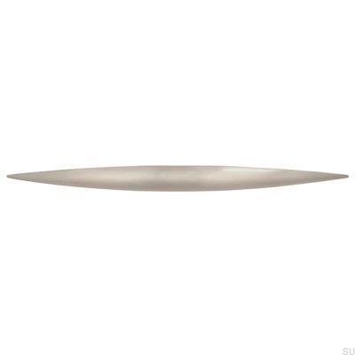 Elongated furniture handle 809 128 Silver Brushed
