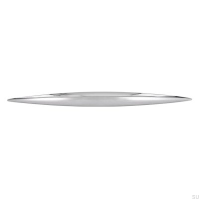 Elongated furniture handle 809 128 Polished chrome