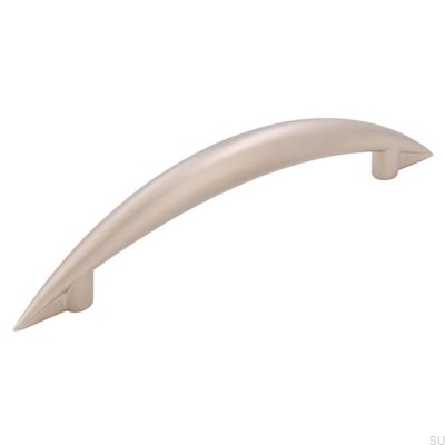 Elongated furniture handle 809 96 Silver Matt