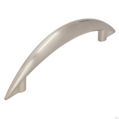 Elongated furniture handle 809 96 Brushed silver