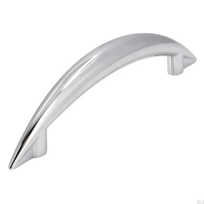 Elongated furniture handle 809 96 Polished chrome