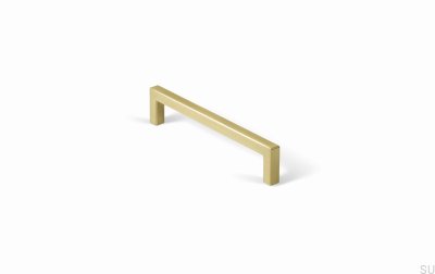 Elongated furniture handle U 0056 128 Brushed gold