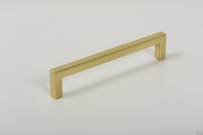 Elongated furniture handle U 0056 128 Brushed gold