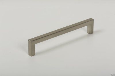 Elongated furniture handle U 0056 128 Brushed nickel