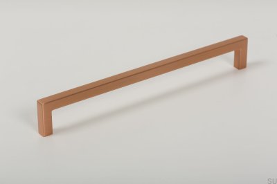 Elongated furniture handle U 0056 320 Brushed copper