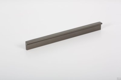 Angle 500 furniture handle in aluminum, metallic gray