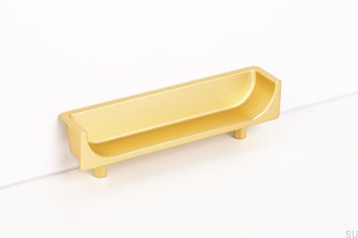 Hide 90 recessed furniture handle Gold Brushed