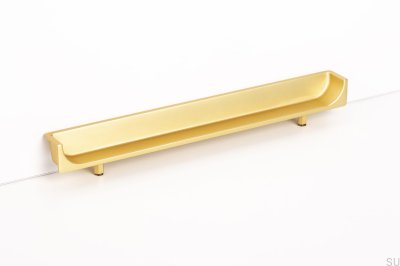 Hide 180 recessed furniture handle Gold Brushed