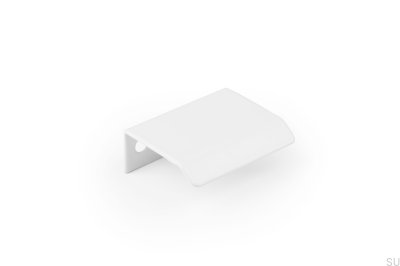 Curve 32 edge furniture handle, Aluminum White