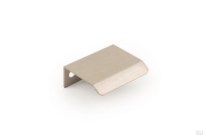 Curve 32 edge furniture handle, Brushed Silver