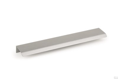 Curve 128 Aluminum Edge Handle Brushed Grey