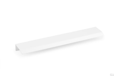 Curve 128 edge furniture handle, Aluminum White