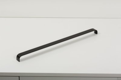 Elongated furniture handle Sense 480 Aluminum Black