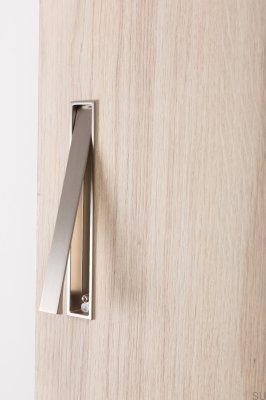 Recessed furniture handle Clos 128 Brushed Nickel