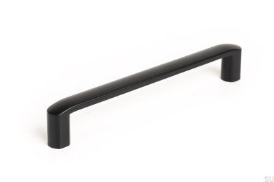 Roma 160 furniture handle, long, Black Mat