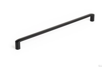 Roma 320 furniture handle, long, Black Mat