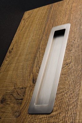Recessed furniture handle Low ST 192 Brushed Nickel