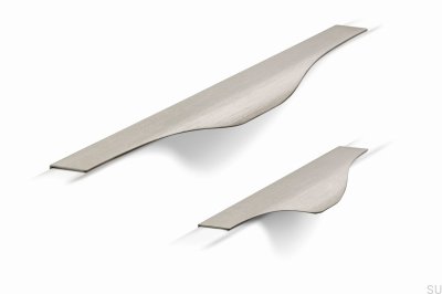 Noma 0254 256 Silver Brushed edge furniture handle