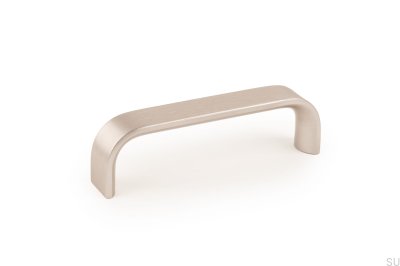 Sense Mini 96 oblong furniture handle, Brushed Silver