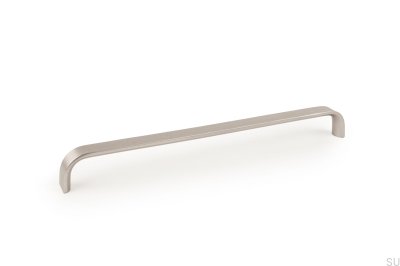 Sense Mini 256 Slotted Furniture Handle Silver Brushed