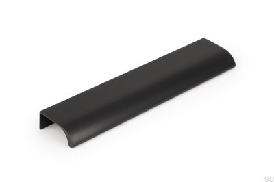 Ona 128 Aluminum Black Anodized Edge Furniture Handle
