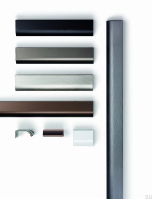 Edge furniture handle She 1056 Metallic Silver