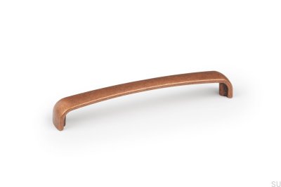 Oblong furniture handle Orion 128 Antique copper