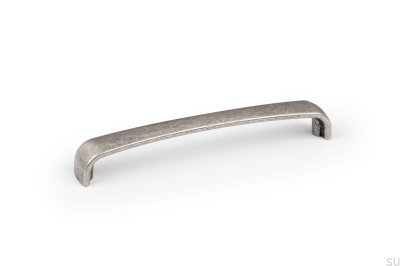 Oblong furniture handle Orion 128 Antique silver