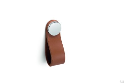 Furniture handle Flexa 70 Leather Beige with Silver