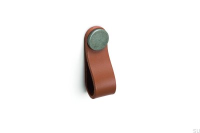 Furniture handle Flexa 70 Leather Beige with Tin