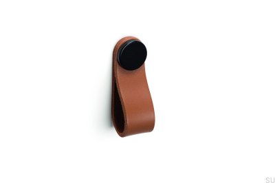 Furniture handle Flexa 70, leather beige with black